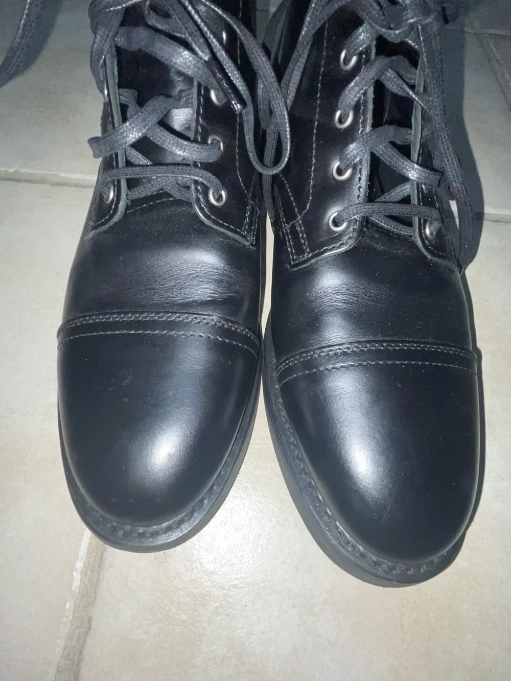 Thursday Boot Company Captain Heritage Series Black Cap-toe Leather Boots 11